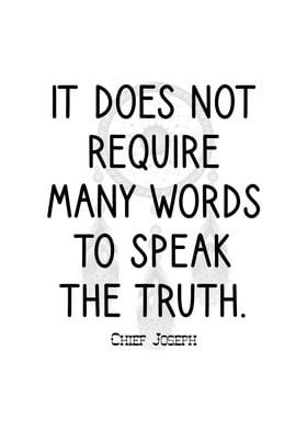 Chief Joseph On Truth