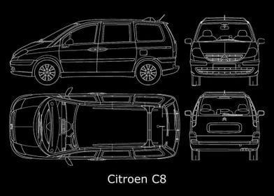 Citroen C8 2006 Blueprint