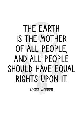 Chief Joseph On Equality