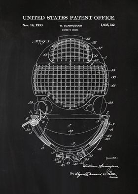 43 Divers Helmet Patent