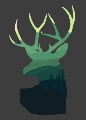 Nature Deer illustration 