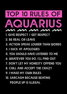 Aquarius Funny' Poster by FunnyGifts | Displate