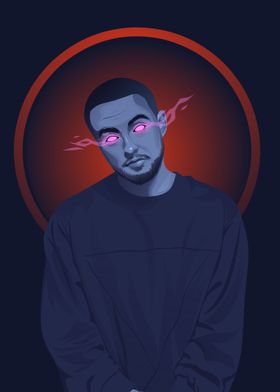 mac Miller red neon