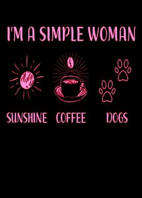 Women coffee dogs saying