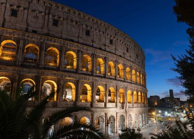 Colosseum at Night in Rome