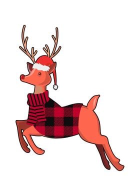 Plaid Reindeer With