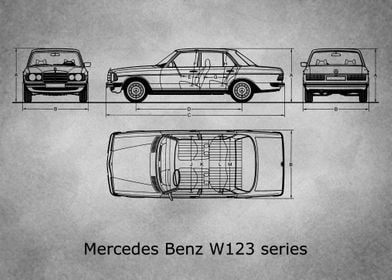 Mercedes Benz W123  gray 