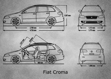 Fiat Croma 2005 gray old 