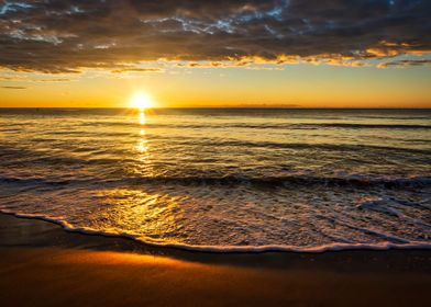 Sunset beach landscape