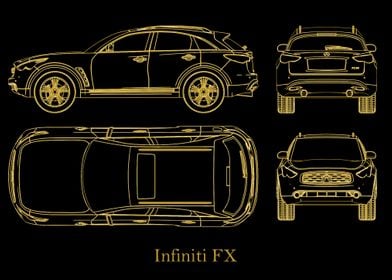 Infiniti FX Blueprint gold