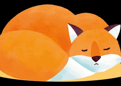 Fox Foxes Sleep Sleeping W