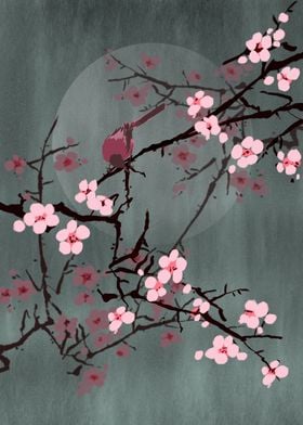 Cherry Blossom and bird