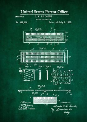 13 Cribbage Board Patent