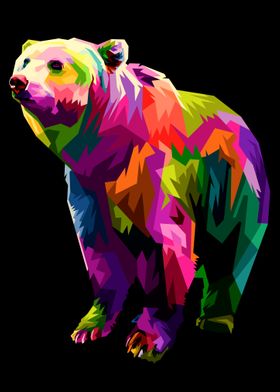 Colorful Grizzly Bear