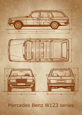 Mercedes Benz W123 old 