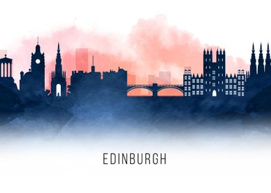 Edinburgh Blue red skyline