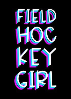 Field Hockey Techno Art 