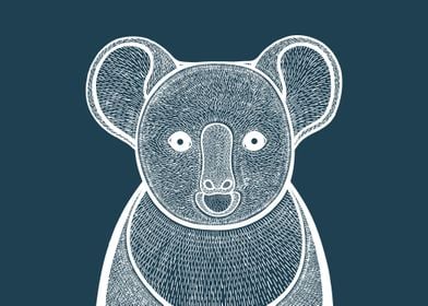 Koala Bear Animal Ink Art