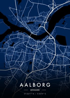 Aalborg City Map Blueprint