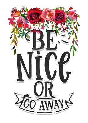 Be nice or go away