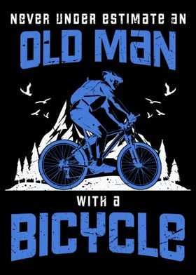 Old man with a bicycle