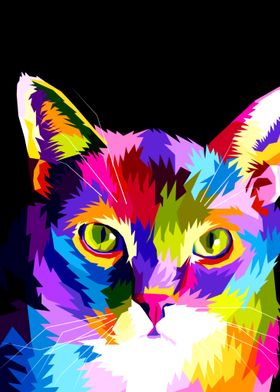 Polygonal Cat Art