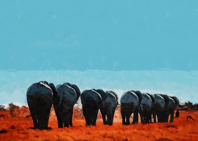 Elephant with friends