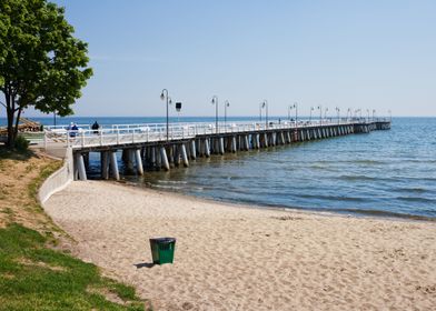 Beach And Pier In Gdynia