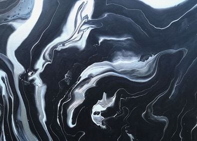 Acrylic pour abstract art