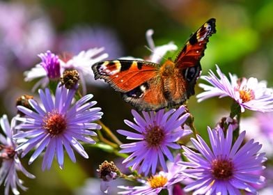 Butterfly in flowers