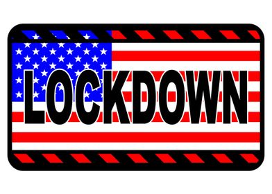 USA Lockdown Sign