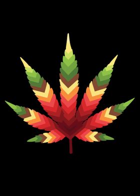 Cannabis Leaf Colorful