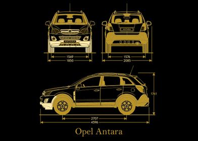 Opel Antara Blueprint gold