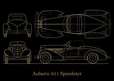 Auburn 851 Speedster gold