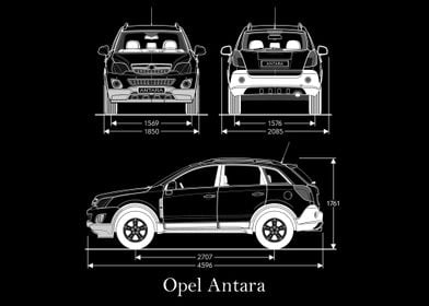 Opel Antara 2007 Blueprint