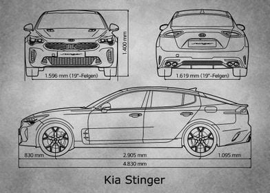 Kia Stinger gray old 