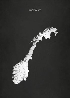 Silver Norway Map