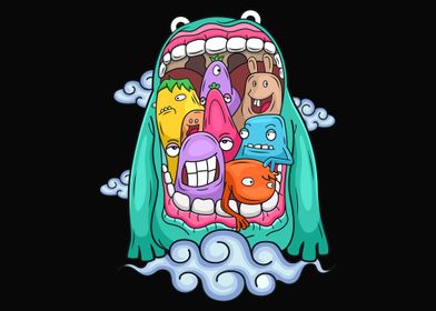 Cute and funny monster