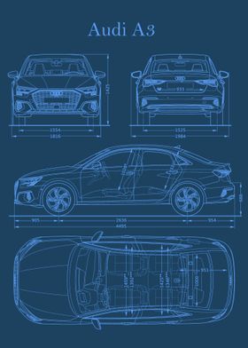 Audi A3 2020 Blueprint