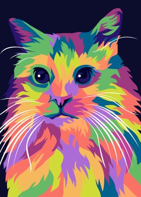 cat in pop art