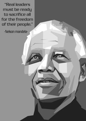 nelson mandela bw art