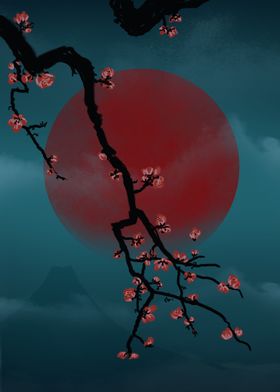 Cherry Blossom and Moon