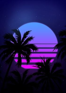 palm retro synthwave