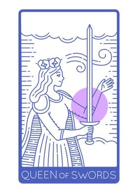 Tarot Card Queen of Swords