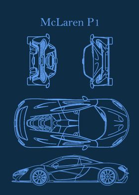 McLaren P1 Blueprint