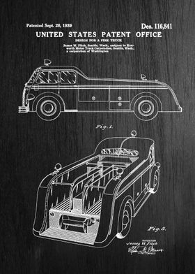 24 Fire Truck Patent 1939