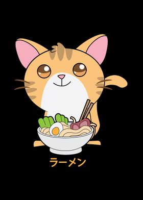 Cat Ramen Noodles Kawaii A