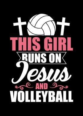 Volleyball Jesus Girl Gift