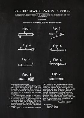 68 Safety Pin Patent 1849