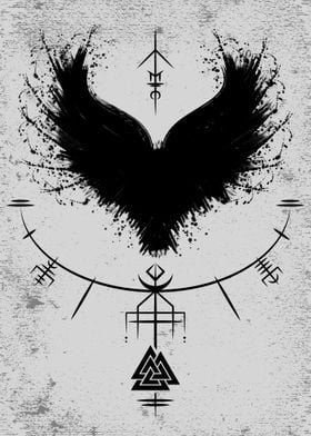 Odin Raven Valknut Celtic